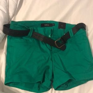 Green Plus Size Shorts